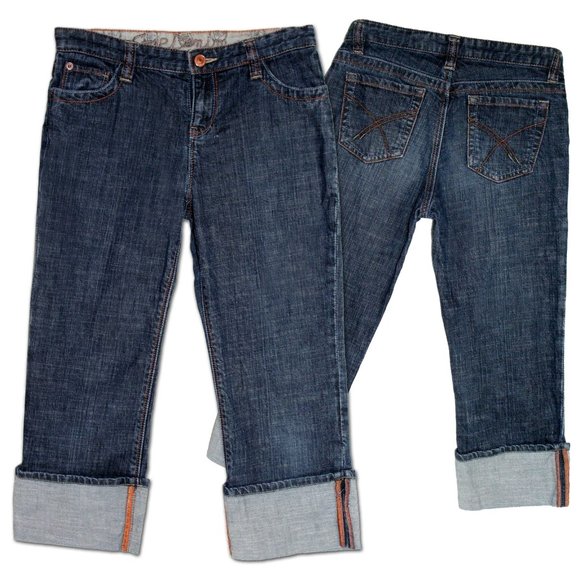 GAP DENIM KIDS Cuffed Capri Jeans - Picture 1 of 13